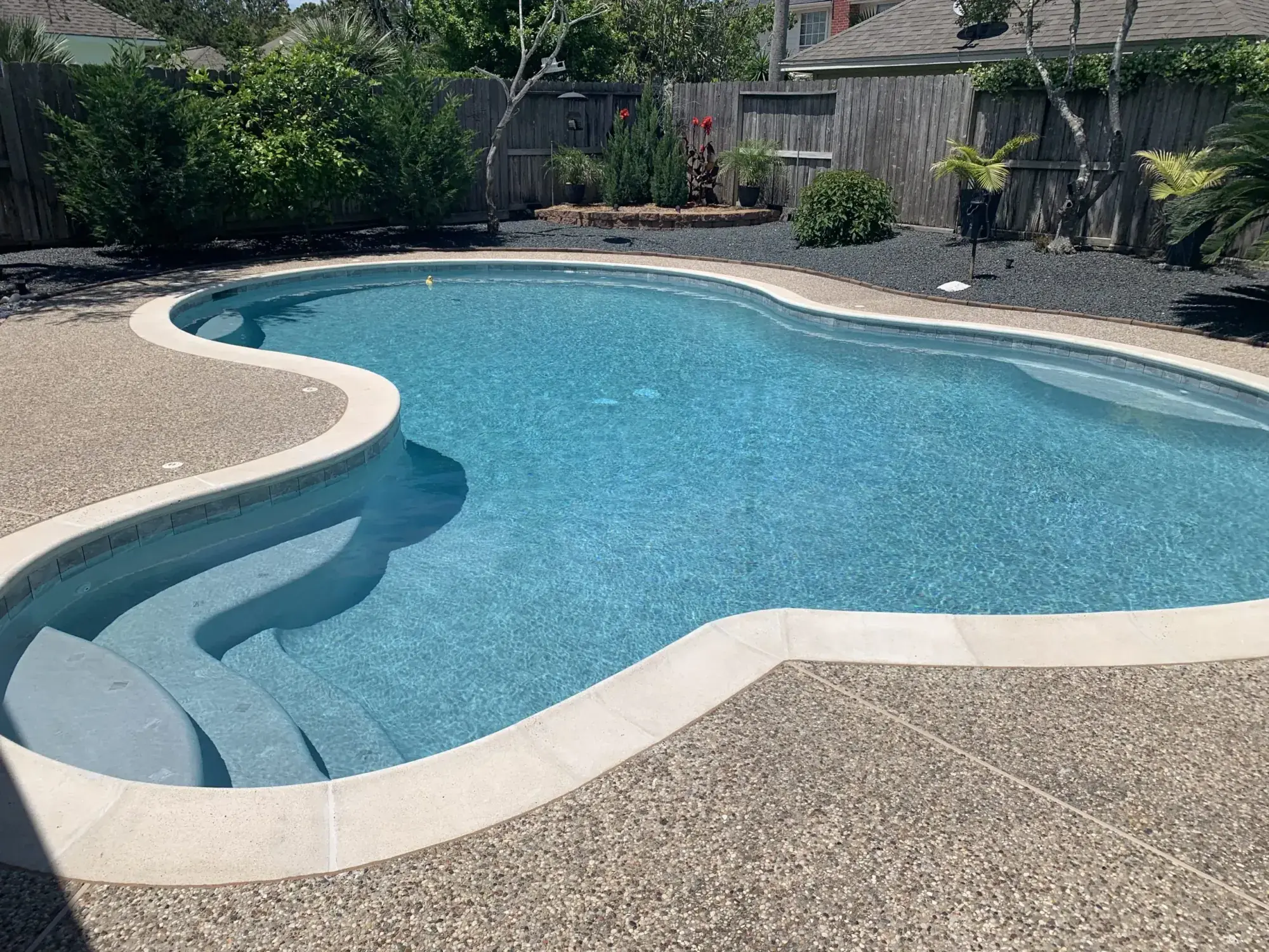 Custom pool project by Venture Pool Company in the Houston area